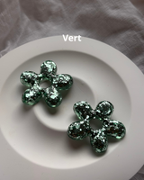 Maxi Recharges Boucles d’oreilles fleurs - pampilles en résine