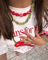 Collier Alba perles organiques marbrées