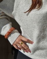 Bracelet Jonc Croissant Marron