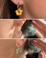 Boucles d’oreilles Fleur en Céramique Mini - 3 coloris