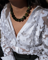 Collier Alba perles marbrées