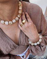 Collier Alba perles marbrées