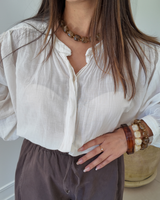 Collier Alba perles marbrées carrées