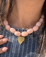 Collier Alba perles marbrées ovales