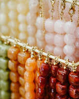 Collier Alba perles marbrées rondes