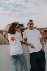 T-SHIRT des besos en blanc & écru