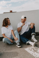 T-SHIRT des besos en blanc & écru