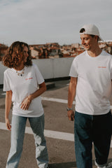 T-SHIRT des besos en blanc & écru