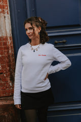 HOODIE des besos en blanc & écru