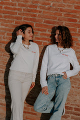 HOODIE des besos en blanc & écru