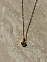 Collier pampille Médaille Italia - Chaîne fine dorée & pendentif minimaliste