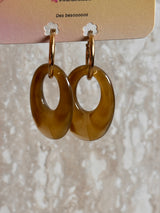 Boucles d’oreilles ovales - Acrylique