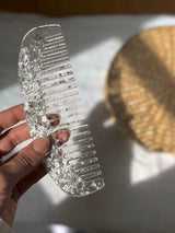 Peigne en Résine – Feuille d’argent