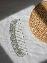 Peigne en Résine – Feuille d’argent