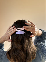 Duo de Barrettes – Lila & Rose pâle