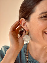 Boucles d’oreilles Coquillage – Bleu glacé