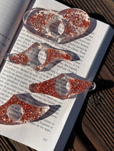 Bague de Lecture en Résine – Rouille & Éclats de Pierre - 4 Formes