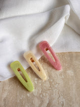 Barrettes Cheveux Résine - Triangle - Attache crocodile