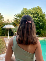 Barrettes Cheveux Résine - Rectangle - Attache crocodile