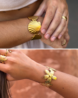 Joncs - Bracelet ajustable en acier inoxydable - 2 modèles