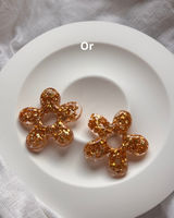 Maxi Recharges Boucles d’oreilles fleurs - pampilles en résine