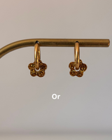 Mini Recharges Boucles d’oreilles fleurs - pampilles en résine