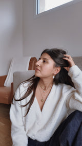 Collier cœur soleil doré – acier inoxydable