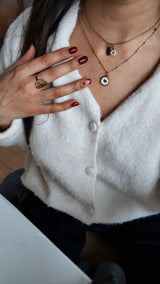 Collier médaille cœur doré – acier inoxydable