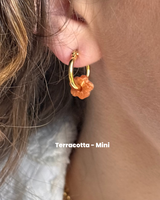 Recharges Boucles d’oreilles fleurs mini - pampilles en résine