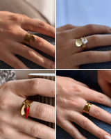 Bague personnalisée – Médaille à graver délicate