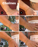 Bracelet à personnaliser - Aurélie – Chaîne & pampilles au choix