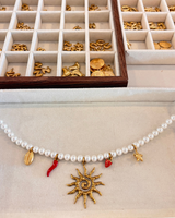 Collier Perles Blanches Charms à personnaliser
