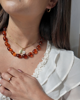 Collier Perles Olive – Ambré