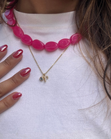 Collier Alba perles organiques marbrées