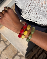 Bracelet Alba perles organiques marbrées