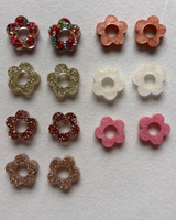 Recharges Boucles d’oreilles fleurs moyennes - pampilles en résine