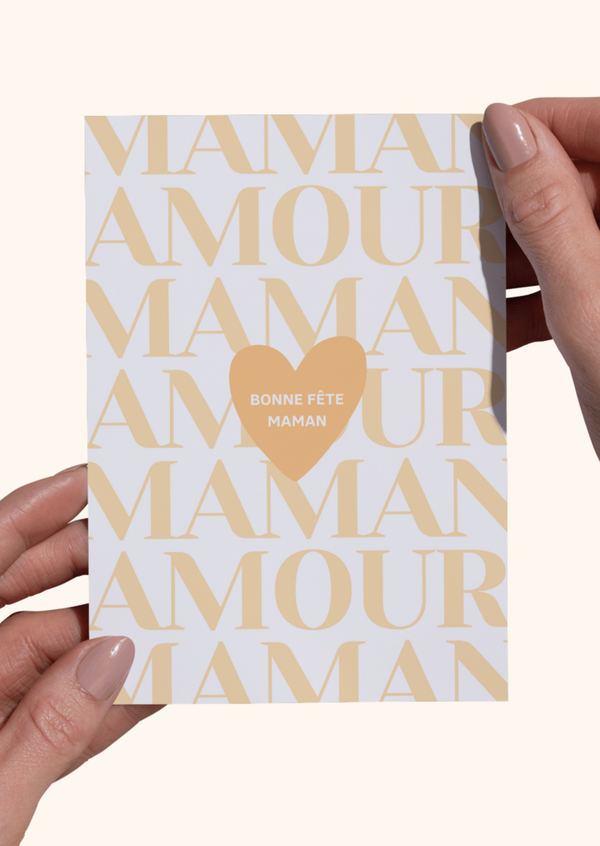 Carte postale Maman / Amour - Fête des Mères – Vivianae Studio