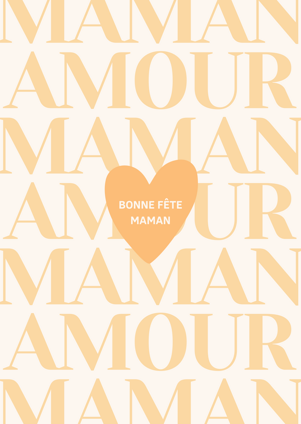 Carte postale Maman / Amour - Fête des Mères – Vivianae Studio