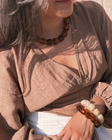 Collier Alba perles marbrées