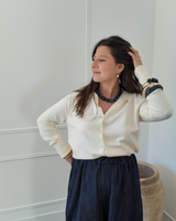 Collier Alba perles marbrées carrées