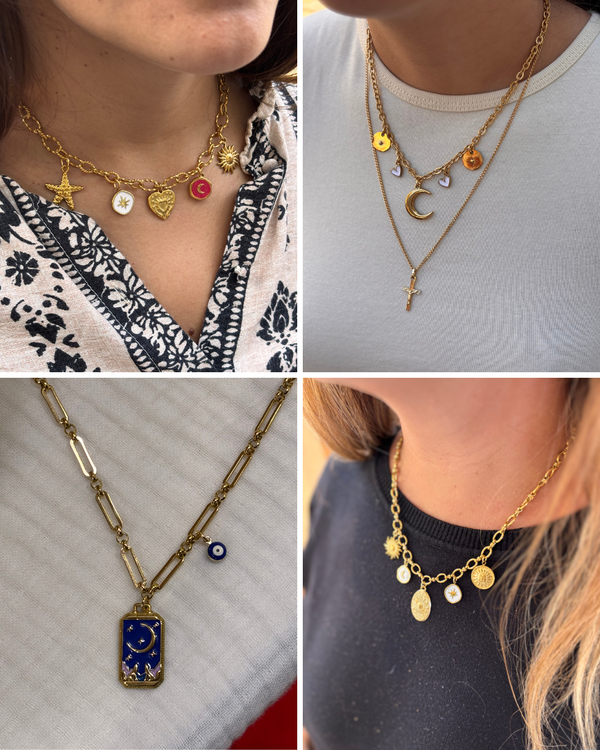 Collier à personnaliser - Aurélie – Chaîne & Pampilles au choix