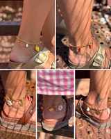 Bracelet de cheville à personnaliser - Aurélie – Chaîne & pampilles au choix