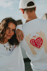 HOODIE des besos en blanc & écru