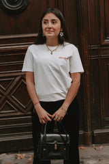 T-SHIRT des besos en blanc & écru