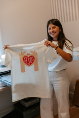 T-SHIRT des besos en blanc & écru