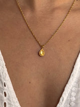 Collier pampille Goutte - Chaîne fine dorée & pendentif minimaliste