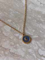 Collier pampille Lune - Chaîne fine dorée & pendentif minimaliste