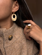 Boucles d’oreilles ovales - Acrylique