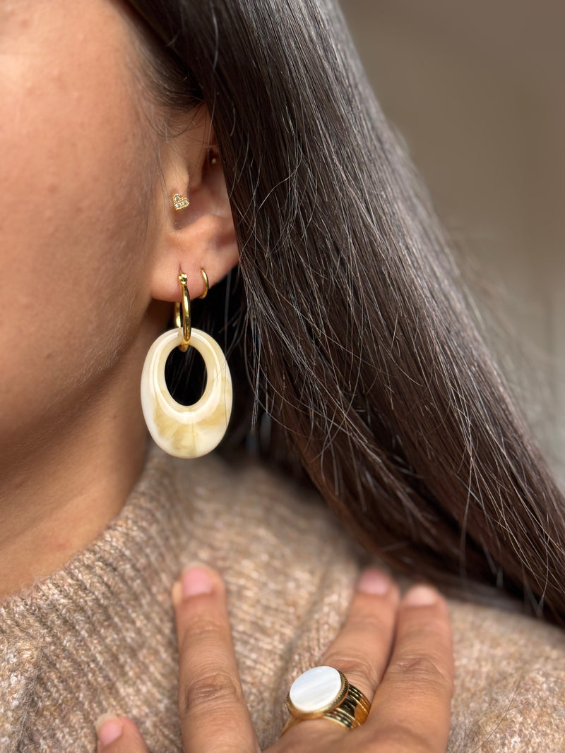 Boucles d’oreilles ovales - Acrylique