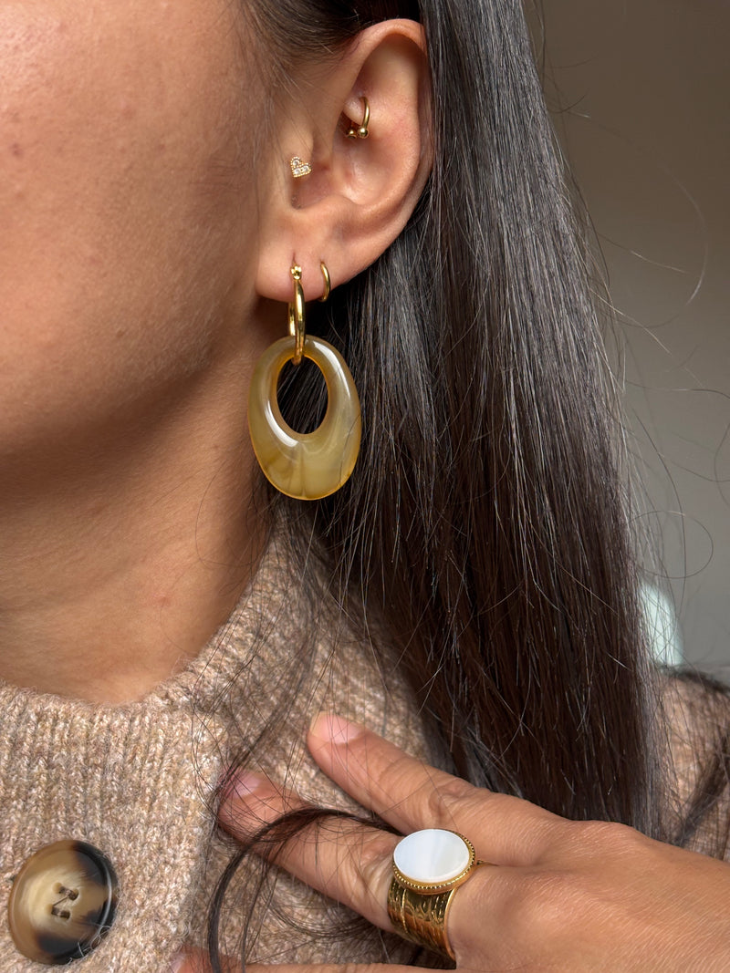 Boucles d’oreilles ovales - Acrylique